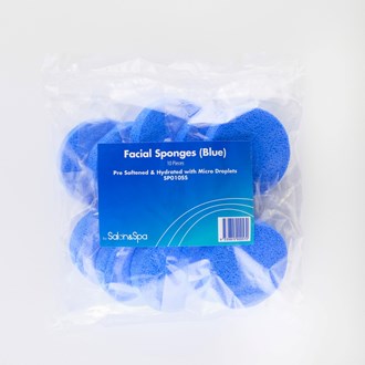 Salon & Spa Facial Sponges Blue - 10pk